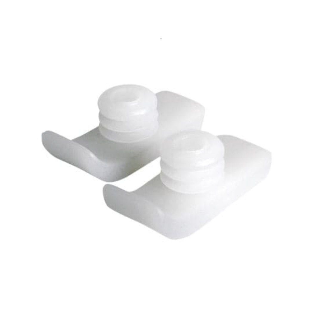 Medline Plastic Walker Ski Glides - White - 1 Pair - Senior.com Walker Ski Glides